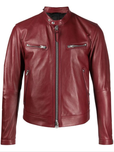 Chaqueta de motorista personalizada 4XL para hombre, piel auténtica de alta calidad, moda informal, estilo clásico, forro transpirable, cuello levantado con capucha - Product Image 3