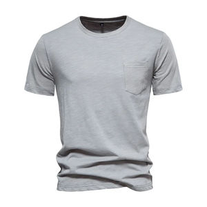 เสื้อยืดผู้ชายคุณภาพพรีเมียม แบบเรียบง่าย สีพื้น ผ้าฝ้ายผสมใยไผ่ ผลิตในปากีสถาน - Product Image 1