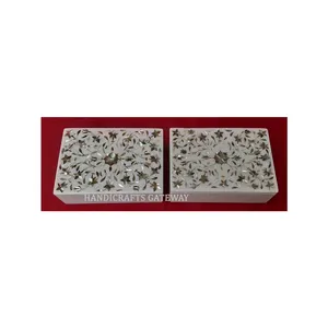 Nuevo producto de lujo con cajas de Incrustaciones de nácar natural de mármol indio con nuevo trabajo de incrustaciones y caja de diseño creativo - Product Image 1