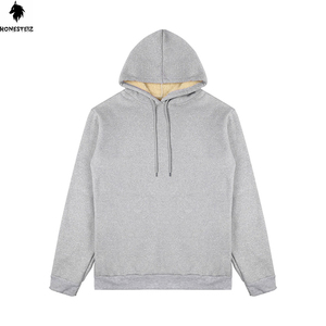 Sudadera con capucha desgastada con lavado ácido Vintage, sudaderas con estampado de rizo francés de algodón pesado, elementos esenciales de invierno sólidos bordados en relieve para hombres - Product Image 1