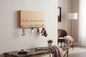 Porta Llaves de Madera de Alta Demanda con Ganchos Resistentes para Almacenamiento en el Hogar, Apartamento y Oficina, Disponible para Exportación - Product Image 6