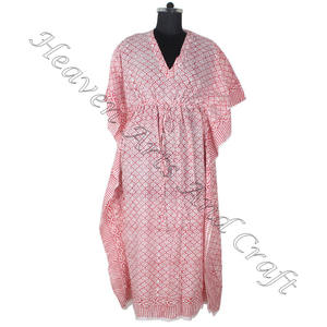 Kaftan de plage long en coton imprimé 100% 2025 Vêtements de villégiature pour femmes de chez Standard Indian Manufacturer of Women's Wear Designer Kimono - Product Image 2