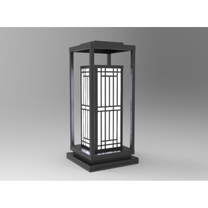 DNT.001.03 Lampe solaire de jardin haut de gamme 30W LED avec lumière blanc chaud CCT, corps en fer/acier inoxydable, IP65, pour application routière et paysagère - Product Image 1
