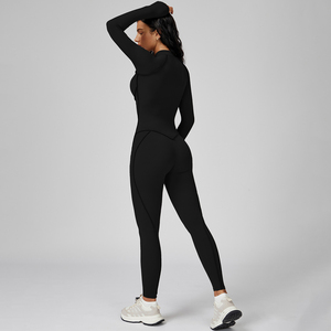 จั๊มสูทแฟชั่นของผู้หญิงเซ็กซี่ไม่ระคายเคืองผิวจั๊มสูทยืดหยุ่นสูงบอดี้สูทออกกำลังกายรัดรูปแห้งเร็ว - Product Image 3