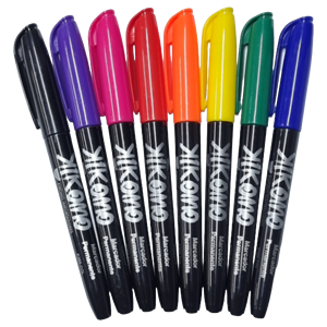 Marqueurs permanents en blister de 8 pièces - Product Image 1