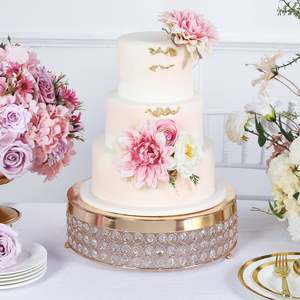 Soporte de pastel de Metal de forma redonda de lujo más vendido para decoración de bodas en alta calidad de la India - Product Image 2