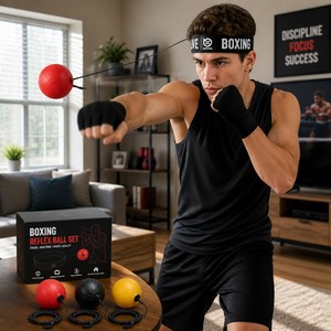 Set <span class=keywords><strong>di</strong></span> Palline per <span class=keywords><strong>Riflessi</strong></span> 3 Palline in Materiale PU Adatte ai Bambini Leggere Portatili Fascia Regolabile Allenamento <span class=keywords><strong>di</strong></span> Reazione Migliora i <span class=keywords><strong>Riflessi</strong></span> - Product Image 2