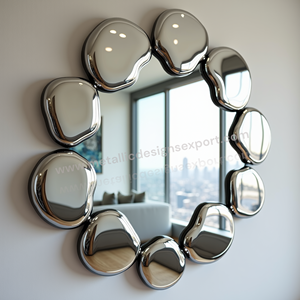 Espejo de pared grande en forma de nube con marco, una elegante diseño moderno para sala de estar, dormitorio o decoración de guardería. - Product Image 2