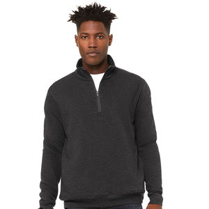 Pull-over en coton à col zippé pour hommes Sweat-shirt avec logo personnalisé Sweat-shirt pour hommes Dernier modèle Sweatshirts unis vierges en vente de gros - Product Image 4