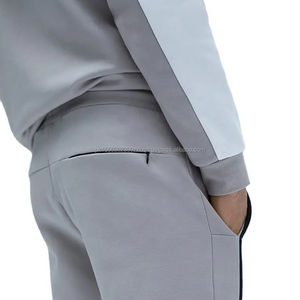 Chándales de lana Tech con logotipo personalizado de alta calidad para hombres Slim Fit con Jogging lateral Conjuntos estampados de invierno - Product Image 4