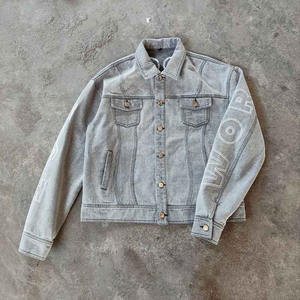 Último Diseño 2024, Chaqueta Vaquera para Hombre al por Mayor, Chaqueta Vaquera de Manga Larga con un Solo Botón, Chaqueta Vaquera para Hombre en Oferta - Product Image 3