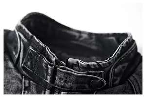 Veste en jean de safari pour homme Sophia, hiver 2023, imperméable, col montant, doublure en coton, décontractée, pour l'extérieur, avec col en corne - Product Image 4