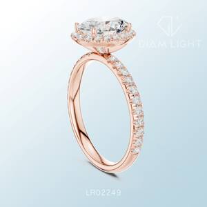 แหวนทรงรีประณีต ผลิตตามสั่ง ได้รับการรับรองจาก IGI ออกแบบด้วยมือ เหมาะสำหรับผู้ซื้อขายส่งที่มองหาคุณภาพสูง - Product Image 2