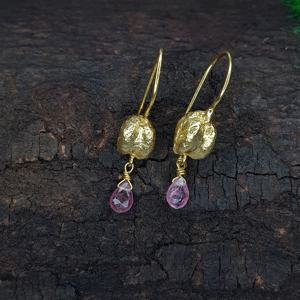 Pendientes de Turmalina con Baño de Oro de 18K y Plata 92.5 - Joyería Elegante y Lujosa con Piedras Preciosas para Uso Diario, Bodas y Fiestas - Product Image 3