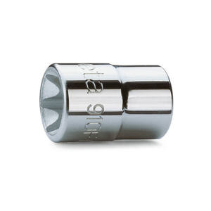 Llaves de vaso cromadas de 3/8'' con punta cuadrada para tornillos Torx - Product Image 1