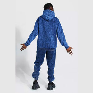 Sweats à capuche tricotés surdimensionnés brodés avec logo personnalisé pour hommes à la mode contrastés multicolores imperméables pour hommes et femmes - Product Image 2