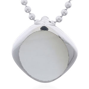 Elegant <b>Square</b> Pendant with Oval Mother of Pearl Inlay - Product Image 1