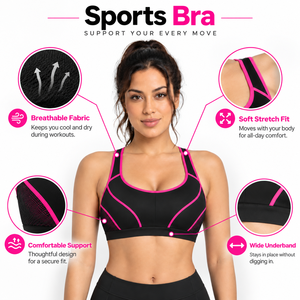 Sujetador deportivo premium que ofrece comodidad que absorbe la humedad, soporte seguro y construcción flexible para sesiones de gimnasio, fitness y entrenamiento. - Product Image 6