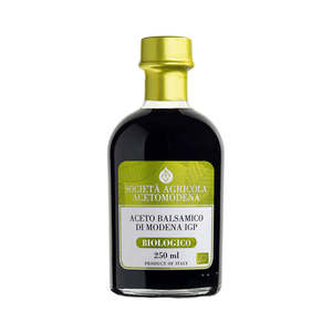 Acetomodena Vinaigre Balsamique de Modène Biologique 250ml IGP Forme Liquide Prêt à l'emploi Noir Émilia-Romagna 12 Bouteilles par Boîte - Product Image 1