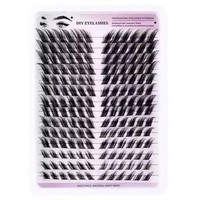 Grappe de cils précoupés en œil de renard ailé individuel Diy Segment L Curl Cluster Lashes L Curl Faux Mink Cluster Private Label