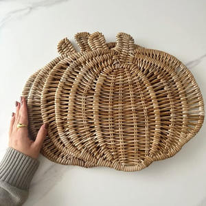 แผ่นรองจานฟักทองหวายเป็นมิตรต่อสิ่งแวดล้อมแบบ Boho สำหรับตกแต่งโต๊ะโลโก้กำหนดขนาดเองได้จากเวียดนามขายส่ง - Product Image 4