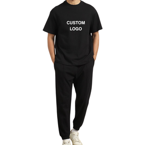 Ensemble de cordons de vêtements pour hommes en coton de qualité supérieure deux pièces doux et respirant tenue d'été décontractée vente en gros fabricant en vrac - Product Image 2