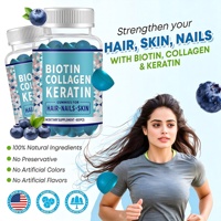 Gummies OEM Saveur Naturelle pour la Croissance Capillaire Féminine – Biotine, Collagène, Kératine, Bonbons Gélifiés Multi-Vitamines pour Cheveux, Peau et Ongles