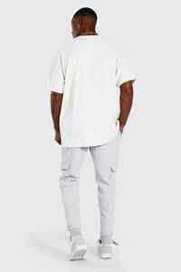 เสื้อยืดผ้าฝ้าย100% ปรับแต่งได้สำหรับผู้ชายเสื้อยืดพิมพ์ลายกราฟิกตกไหล่แนวสตรีทแวร์สไตล์วินเทจขนาดใหญ่และเป็นทางการ - Product Image 4