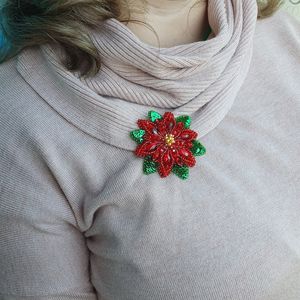 Handmade Designer Beaded Brooches Glass Beads Customized Color. High Quality Accessories <b>Unique</b> Design. <b>Baby</b> Shower Best <b>Gift</b>. - Product Image 1