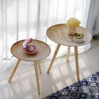 Table basse pliable en bois, gain de place, style moderne minimaliste, table d'appoint, petite table à thé marocaine pour salon et chambre