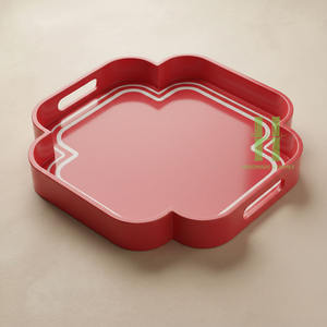 Luxury Vietnam Eco-Friendly Bamboo Lacquerware Serving Tray Handmade Glossy Lacquer for Resort Villa <b>Decoration</b> OEM Manufacturer - Product Image 4