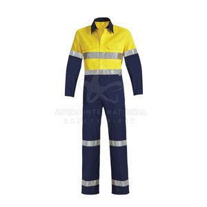 Ensemble de travail respirant résistant à l'eau pour hommes avec fermeture à glissière sur le devant et plusieurs poches - Product Image 2