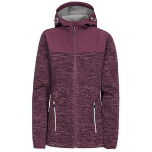 Chaqueta granate con capucha para mujer Abrigo elegante con cremallera para exteriores con bolsillos - Product Image 3