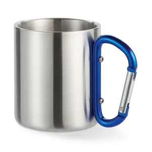 Mug personnalisé en métal avec mousqueton TRUMBO – Gadgets de boisson sur mesure - Product Image 1