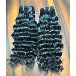Extensiones de cabello humano natural Remy de templo indio, pelo virgen rizado natural en paquete de fábrica del sur de India, precios al por mayor baratos - Product Image 3