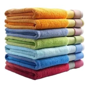 100% coton respirant couleur unie serviette cadeau serviette de bain avec logo ensemble de luxe écologique à carreaux blancs tricoté pour hôtels adultes - Product Image 2