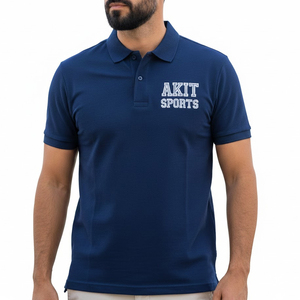 Vente en gros de chemises de golf à manches courtes en coton 100% tricoté solide, séchage rapide, haute qualité, logo brodé personnalisé, pour hommes, décontractées - Product Image 1