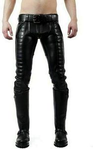 New Arrival High Quality <b>Black</b> Leather <b>Pant</b> Hot Selling Sheepskin Leather <b>Pant</b> Custom Made - Product Image 2