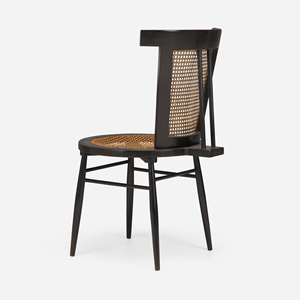 Silla de Madera para Cafetería con Asiento y Respaldo de Ratán, Silla de Comedor de Madera Maciza para Restaurante, Hotel, Cafetería - Product Image 4