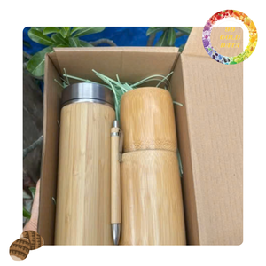 Bouteille thermos en bambou durable | Article polyvalent et pratique pour un usage quotidien | Origine vietnamienne - Product Image 1