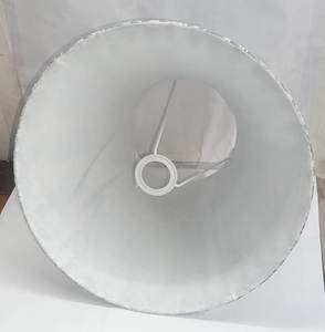 โคมไฟผ้าลินินคอตตอนลายอิคาทสีน้ำเงินขาว งานแฮนด์เมดทันสมัย ยอดนิยม พร้อมฝาครอบหลอดไฟ E27 และวงแหวนยึดหลอด - Product Image 5