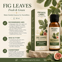 Essence de parfum soluble dans l'eau aux feuilles de figuier, marque privée, 50 ml, OEM |   Humidificateur et diffuseur d'arômes |   Espagne UE