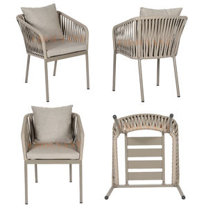 كرسي طعام من الألومنيوم, كرسي طعام من الألومنيوم بإسكندنافي ، مقاوم للماء ، مقاوم للهب ، للحديقة - Product Image 5