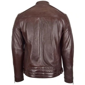 Chaqueta de Cuero Marrón de Moda para Hombre, Chaqueta de Cuero PU de Nuevo Diseño para Invierno - Product Image 2