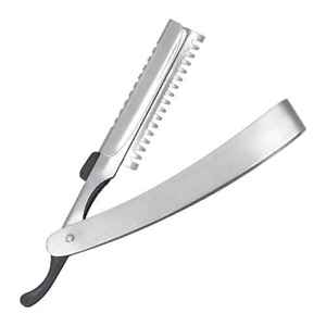 Precio al por mayor Nueva maquinilla de afeitar recta de peluquero Maquinilla de afeitar recta Salone con mango de acero clásico Manual de Caronia quirúrgico - Product Image 5