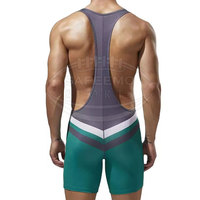Combinaison de lutte professionnelle personnalisable de haute qualité, en tissu extensible doux, anti-humidité, légère, à bretelles, à enfiler