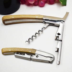 <span class=keywords><strong>Tire</strong></span>-bouchon manuel en acier inoxydable écologique de haute qualité, lame de 4,5 cm, manche en bois de chêne/wengé, marque <span class=keywords><strong>Laguiole</strong></span> - Product Image 6