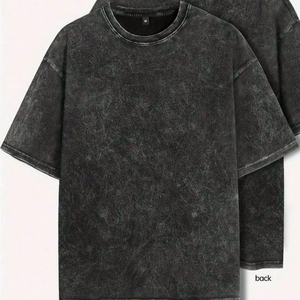 Camiseta de lavado ácido personalizada con hombros caídos para hombre, camisetas de alta calidad, camiseta de hombre de la mejor calidad en sólido - Product Image 1