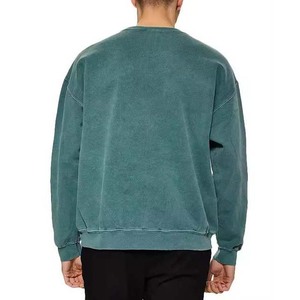 Venta al por mayor 100% sudaderas de algodón para hombre 380GSM peso pesado cuello redondo básico ropa de impresión digital para la temporada de invierno - Product Image 2