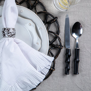 Ensemble de couverts 5 pièces noir Set de couverts en bambou - Product Image 2